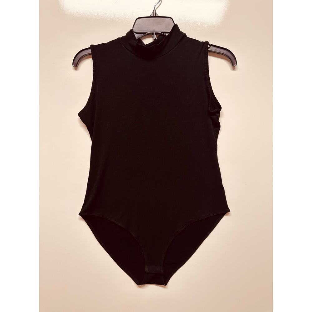 Mangopop One Piece Body Suit Turtleneck Sleeveless Women's Size Large